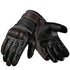 Ninja Leather Motorcycle Gloves with Black/Brown Knuckle Protection